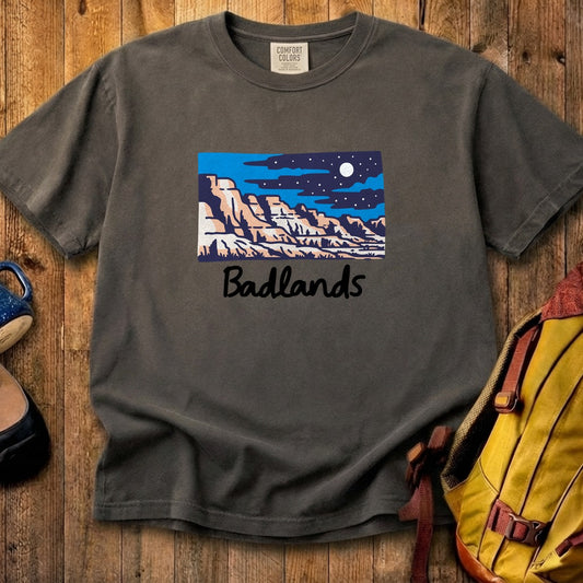 Badlands at Night Cotton T-Shirt