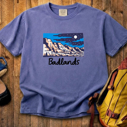 Badlands at Night Cotton T-Shirt