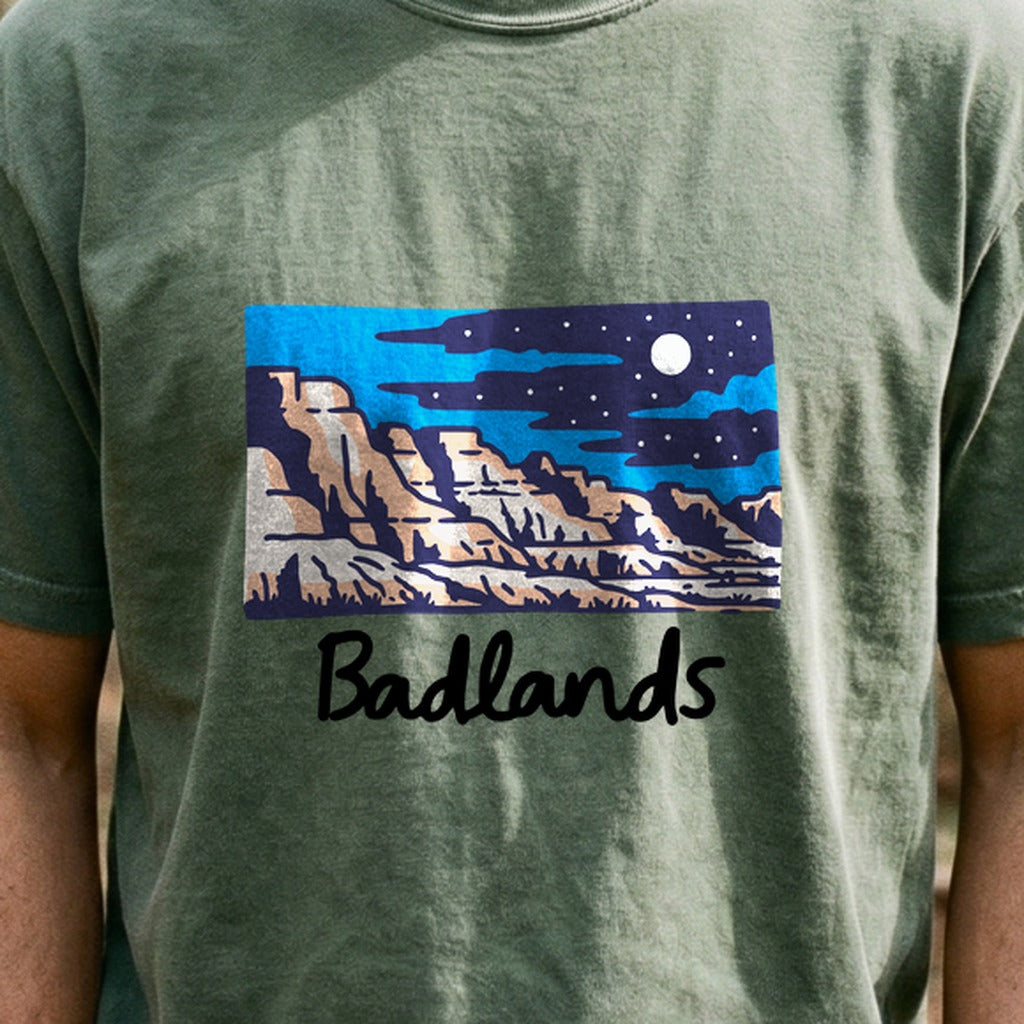 Badlands at Night Cotton T-Shirt