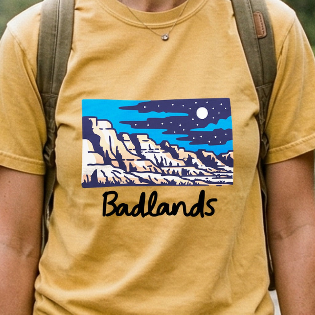 Badlands at Night Cotton T-Shirt