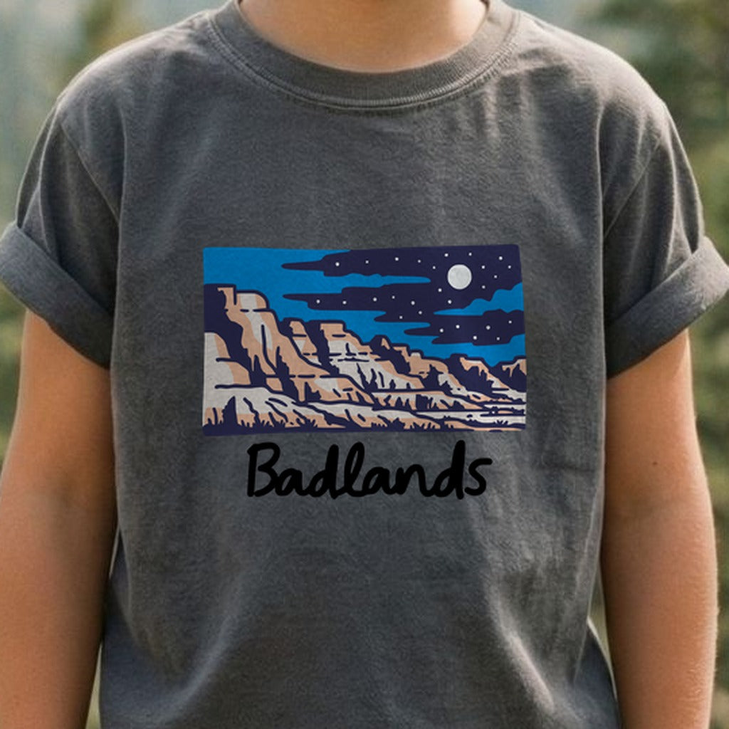 Badlands at Night Kids Cotton T-Shirt