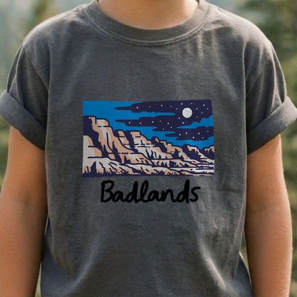 Badlands at Night Kids Cotton T-Shirt