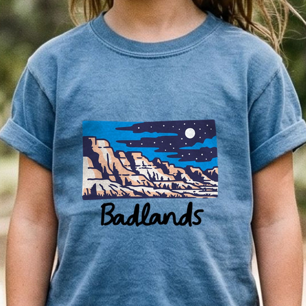 Badlands at Night Kids Cotton T-Shirt