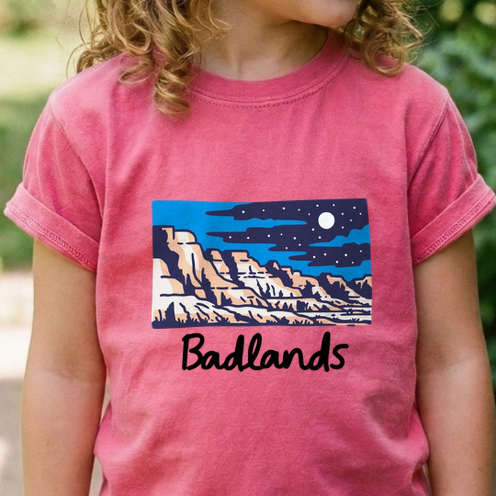 Badlands at Night Kids Cotton T-Shirt