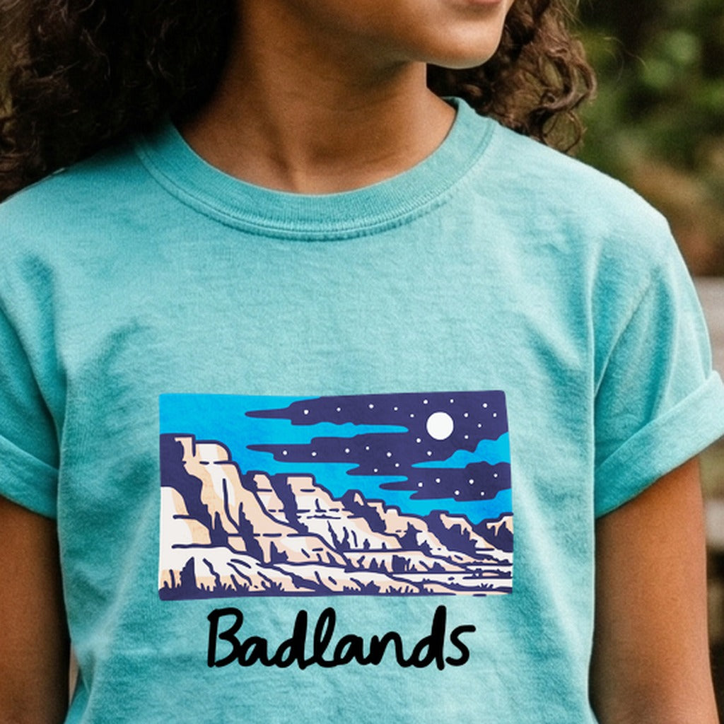 Badlands at Night Kids Cotton T-Shirt