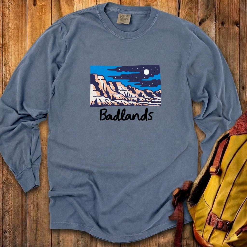 Badlands at Night Cotton Long Sleeve