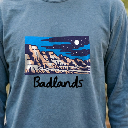 Badlands at Night Cotton Long Sleeve