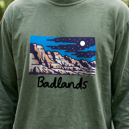 Badlands at Night Cotton Long Sleeve