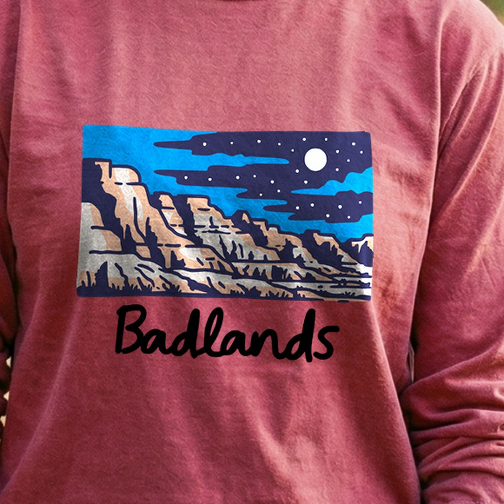 Badlands at Night Cotton Long Sleeve