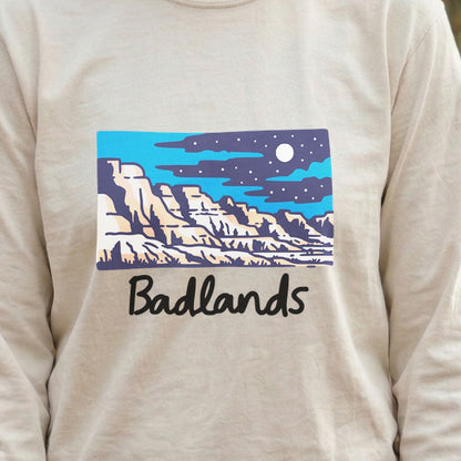 Badlands at Night Cotton Long Sleeve