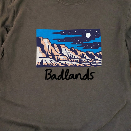 Badlands at Night Cotton Long Sleeve