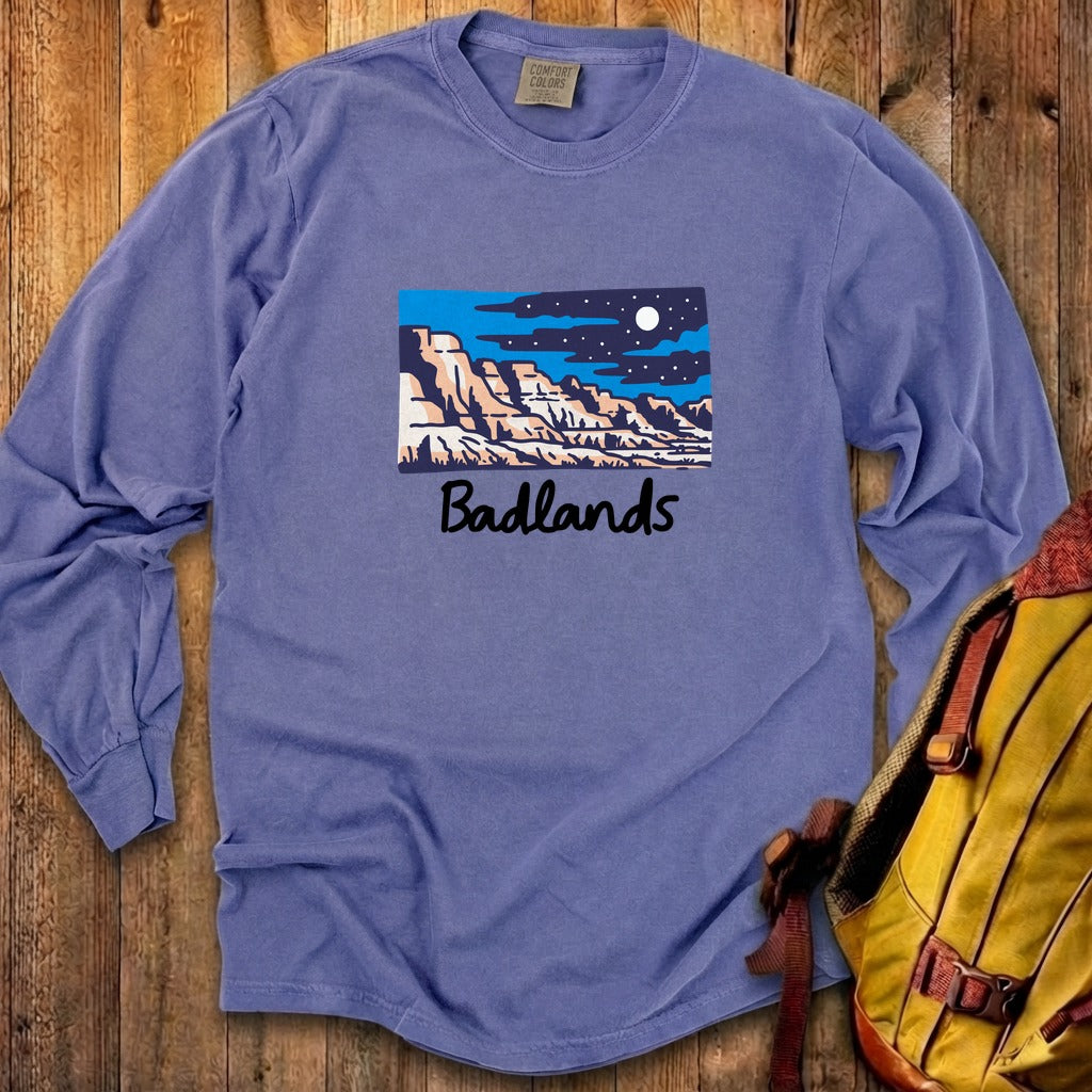 Badlands at Night Cotton Long Sleeve