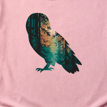 Barn Owl Silhouette Cotton T-Shirt