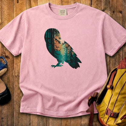 Barn Owl Silhouette Cotton T-Shirt