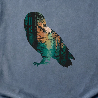 Barn Owl Silhouette Cotton T-Shirt