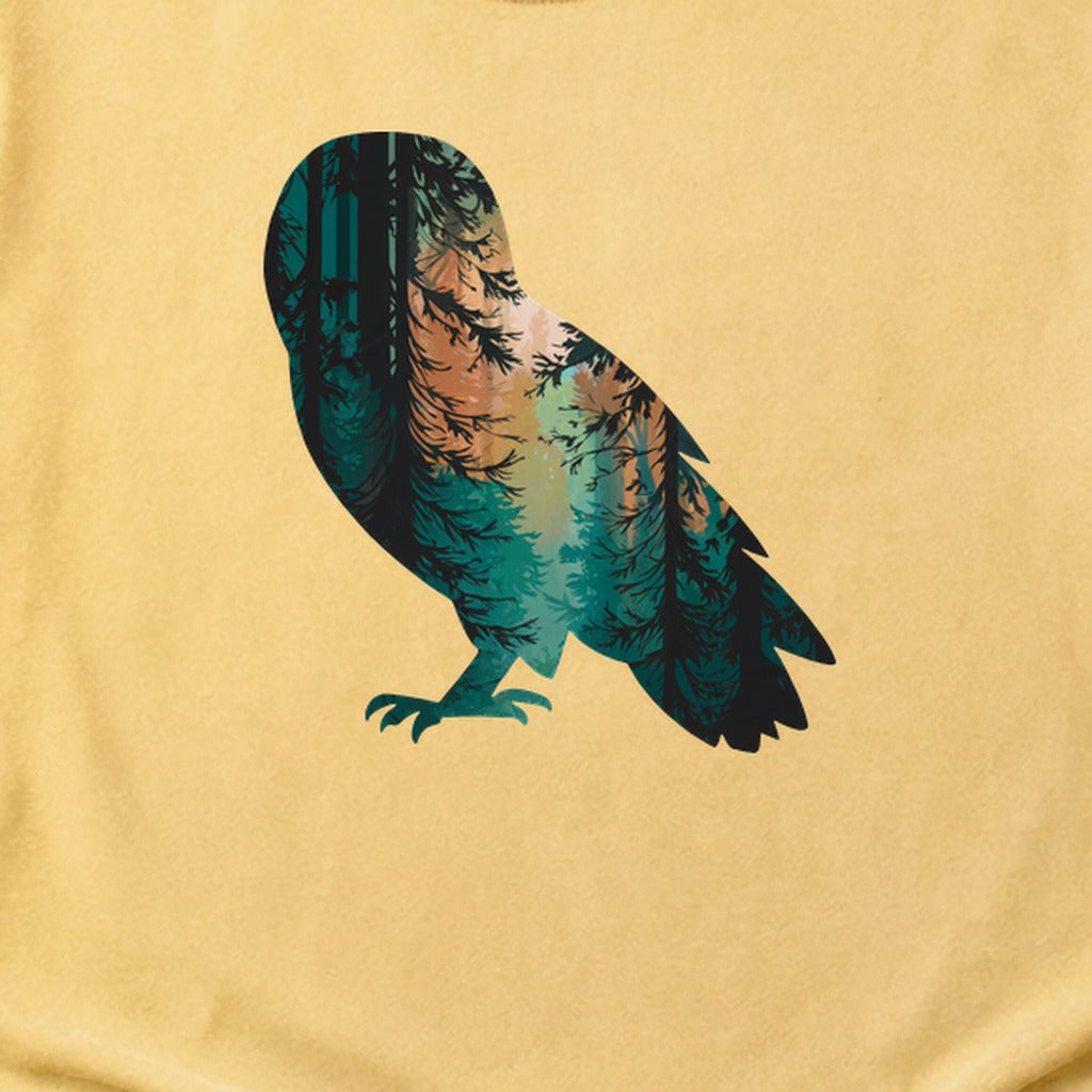 Barn Owl Silhouette Cotton T-Shirt