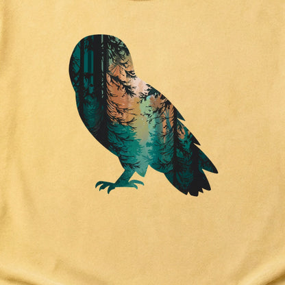 Barn Owl Silhouette Cotton T-Shirt
