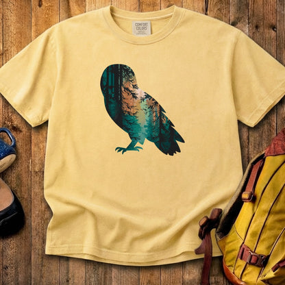 Barn Owl Silhouette Cotton T-Shirt