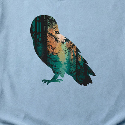 Barn Owl Silhouette Cotton T-Shirt