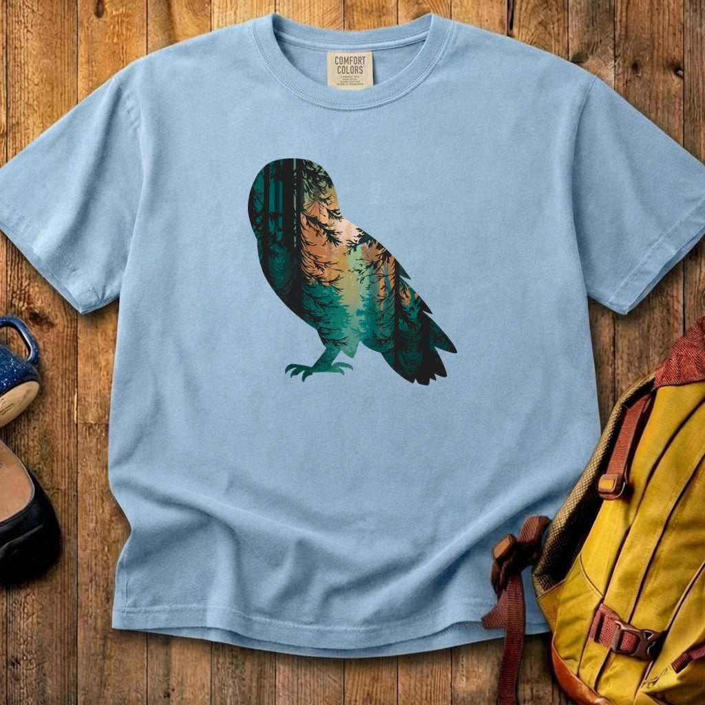 Barn Owl Silhouette Cotton T-Shirt