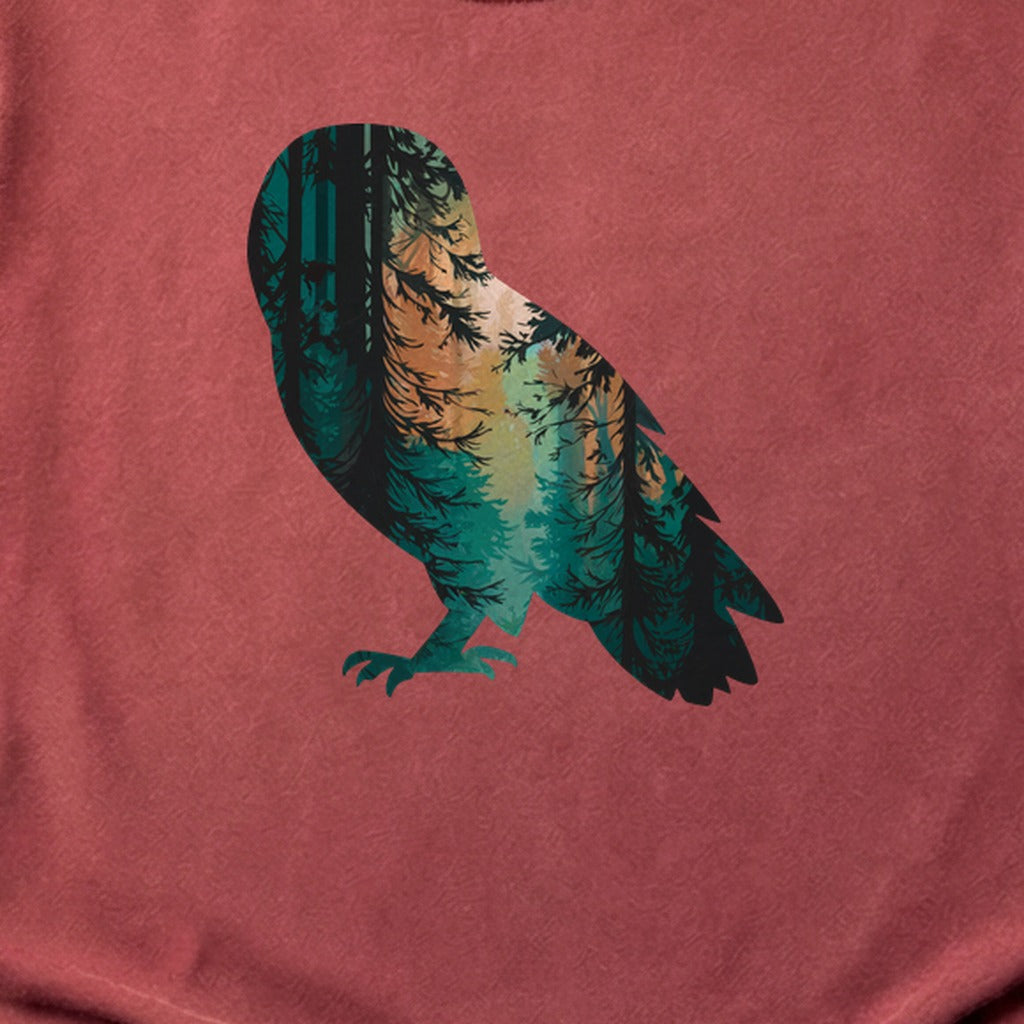 Barn Owl Silhouette Cotton T-Shirt