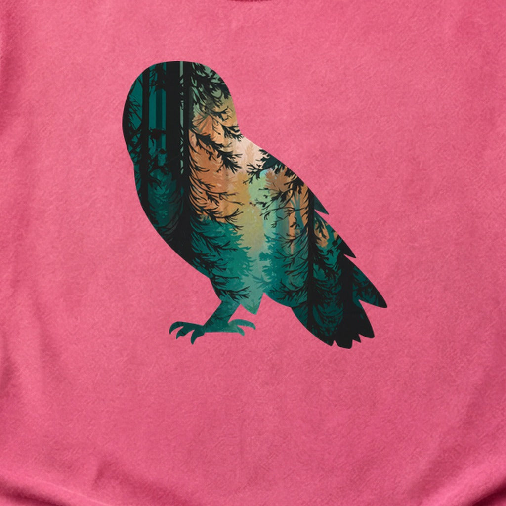 Barn Owl Silhouette Cotton T-Shirt