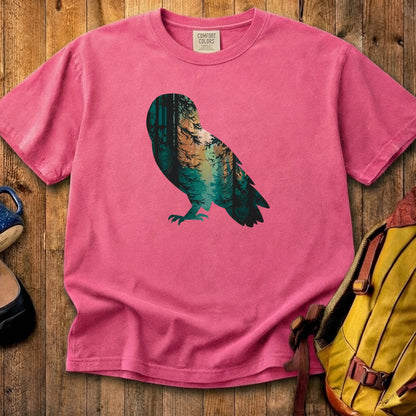 Barn Owl Silhouette Cotton T-Shirt