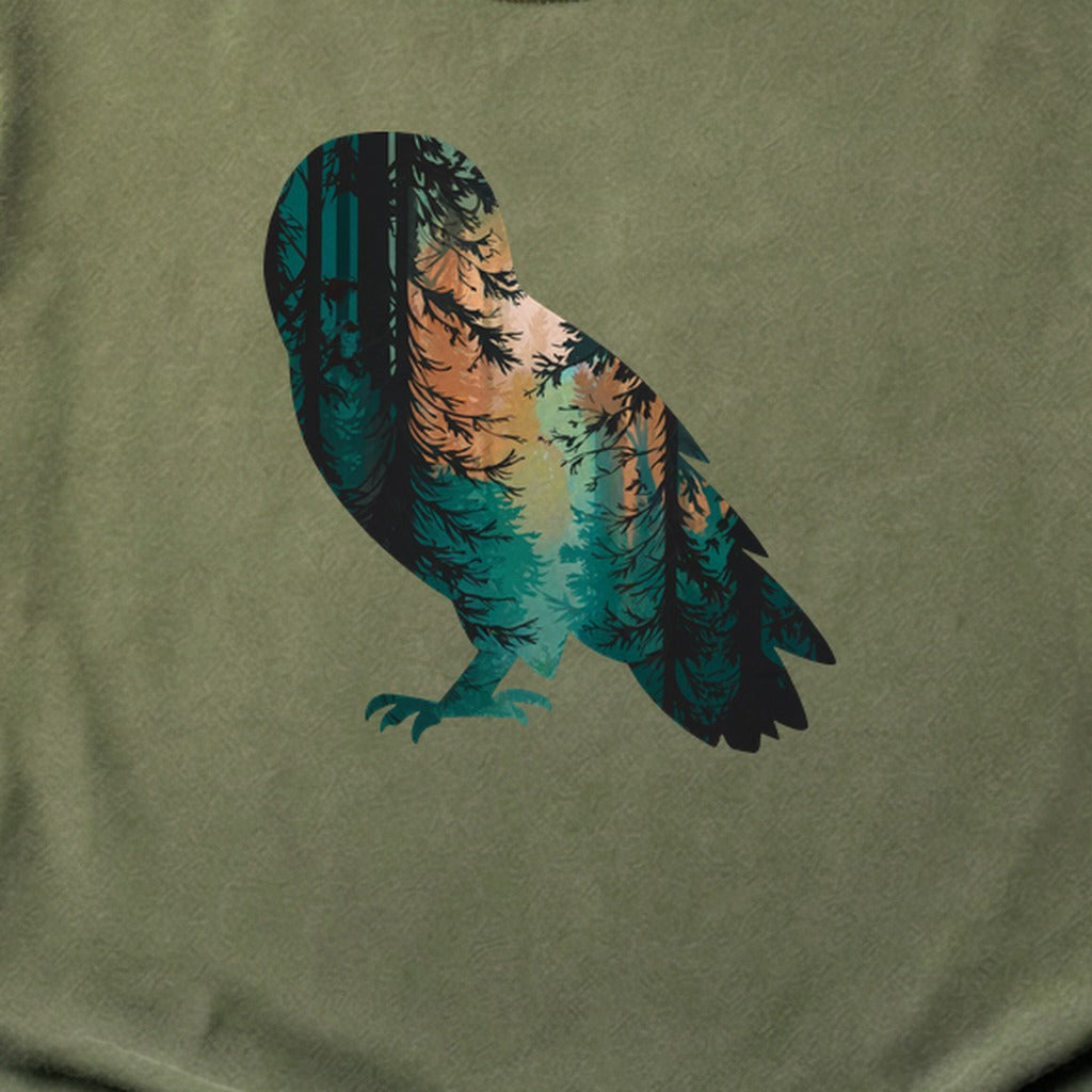 Barn Owl Silhouette Cotton T-Shirt