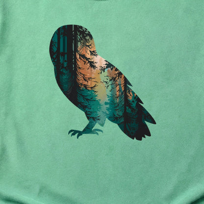 Barn Owl Silhouette Cotton T-Shirt