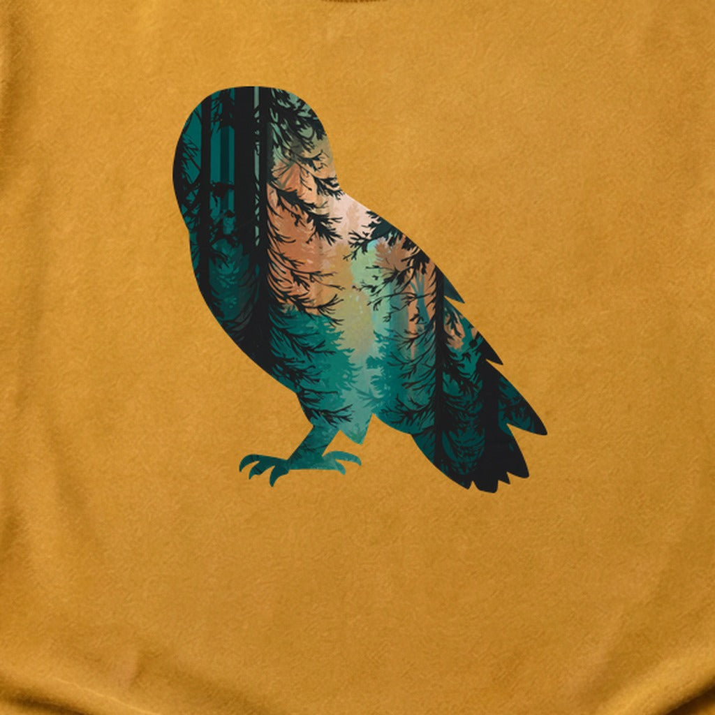 Barn Owl Silhouette Cotton T-Shirt