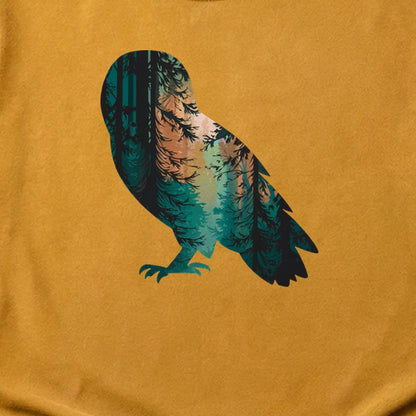 Barn Owl Silhouette Cotton T-Shirt