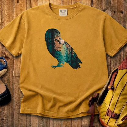 Barn Owl Silhouette Cotton T-Shirt