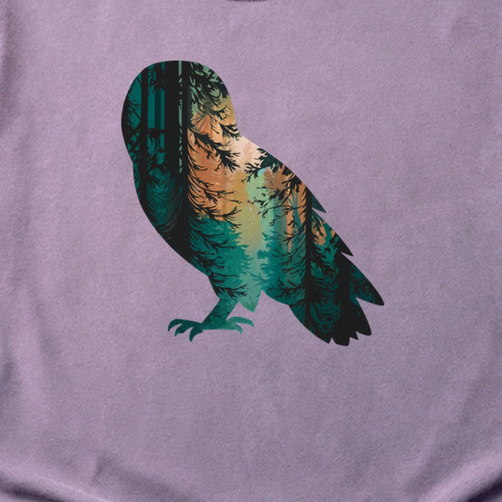 Barn Owl Silhouette Cotton T-Shirt