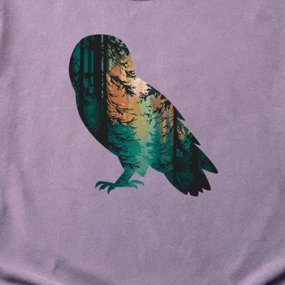 Barn Owl Silhouette Cotton T-Shirt