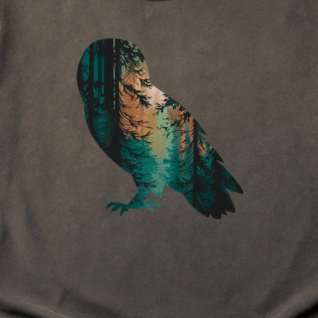 Barn Owl Silhouette Cotton T-Shirt