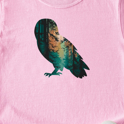 Barn Owl Silhouette Kids Cotton T-Shirt