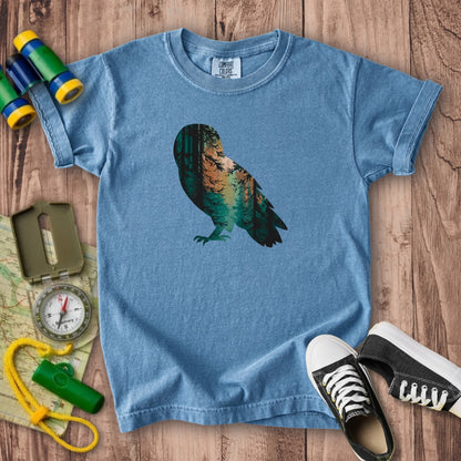 Barn Owl Silhouette Kids Cotton T-Shirt