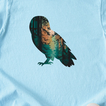 Barn Owl Silhouette Kids Cotton T-Shirt