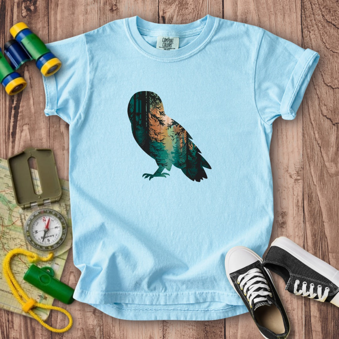 Barn Owl Silhouette Kids Cotton T-Shirt