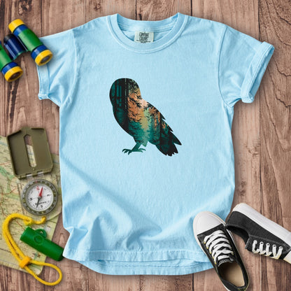 Barn Owl Silhouette Kids Cotton T-Shirt