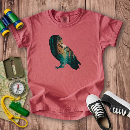 Barn Owl Silhouette Kids Cotton T-Shirt