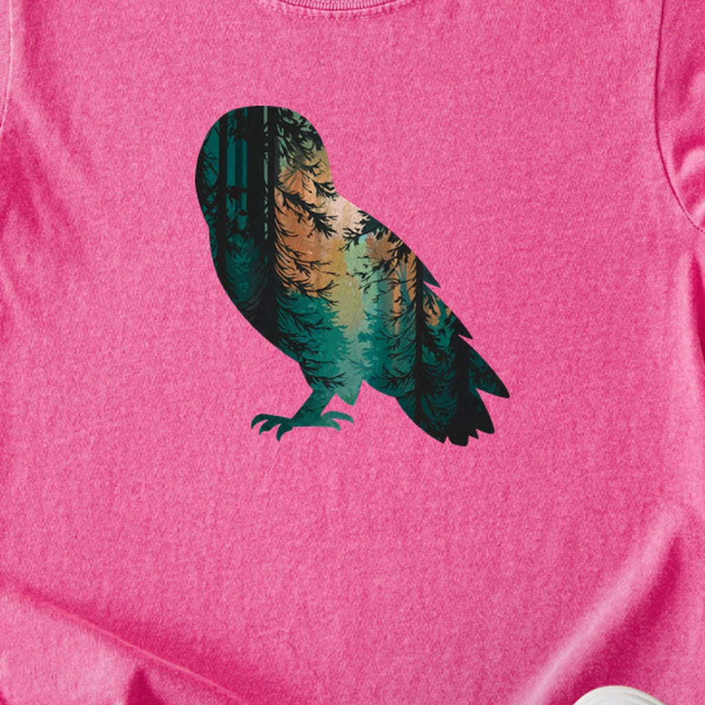 Barn Owl Silhouette Kids Cotton T-Shirt