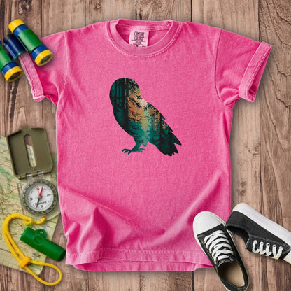 Barn Owl Silhouette Kids Cotton T-Shirt