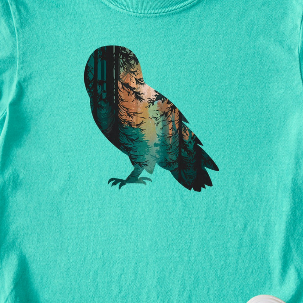 Barn Owl Silhouette Kids Cotton T-Shirt