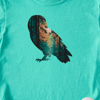 Barn Owl Silhouette Kids Cotton T-Shirt