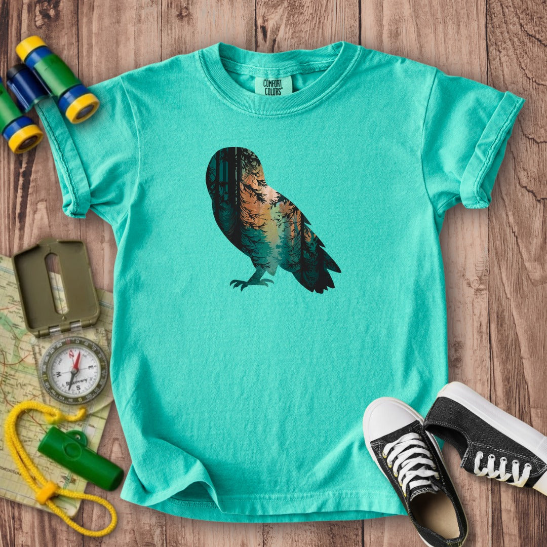 Barn Owl Silhouette Kids Cotton T-Shirt