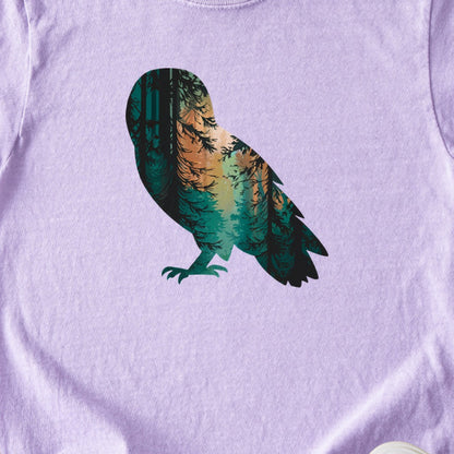 Barn Owl Silhouette Kids Cotton T-Shirt