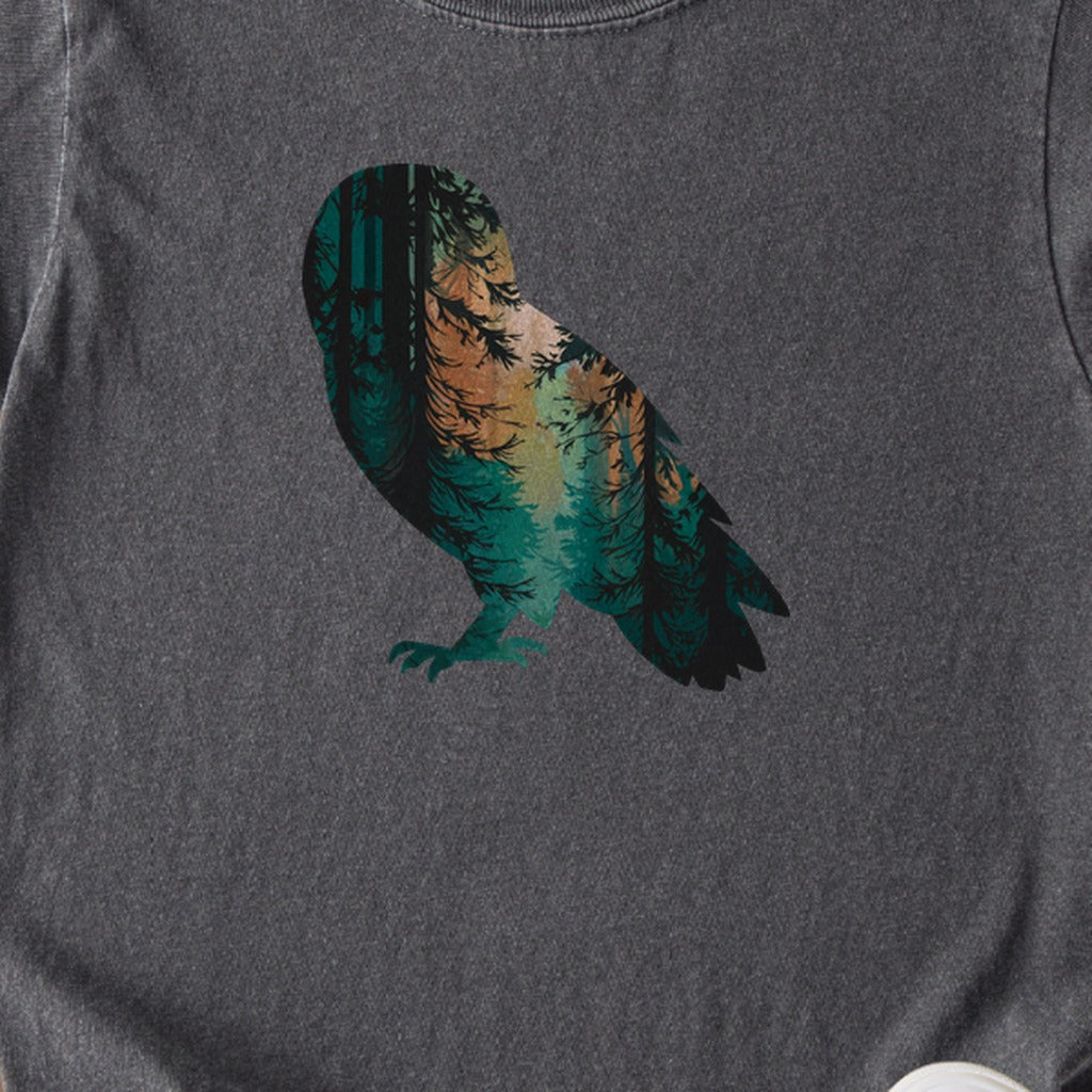 Barn Owl Silhouette Kids Cotton T-Shirt