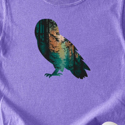 Barn Owl Silhouette Kids Cotton T-Shirt