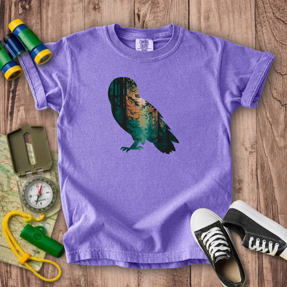 Barn Owl Silhouette Kids Cotton T-Shirt